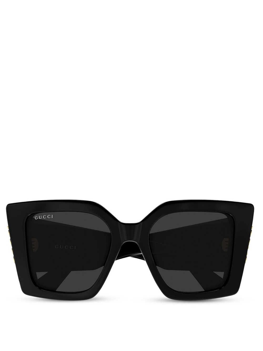 Gucci Black Butterly Sunglasses with Gold Logo - Picture 2 of 4